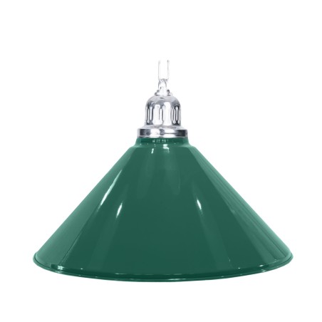 Lampa bilardowa ELEGANCE 1 klosz zielona/srebrna