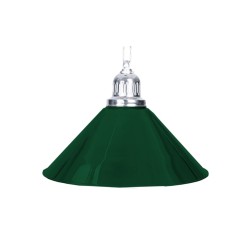 Lampa bilardowa ELEGANCE 1 klosz zielona/srebrna