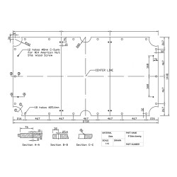 Płyta łupek brazylijski pool bilard 9ft 3-cz 25mm