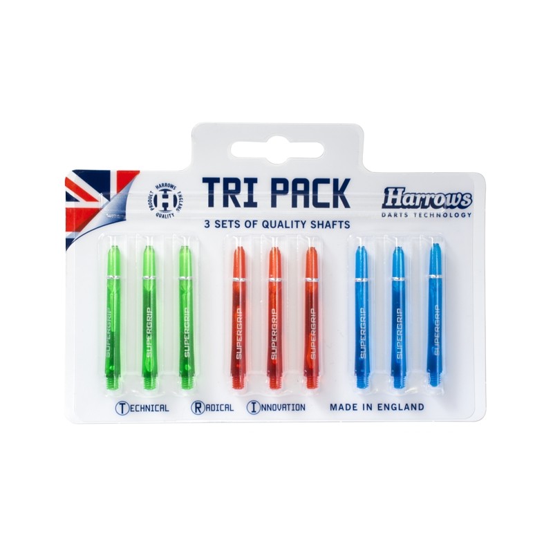 HARROWS zestaw shaftów TRI PACK Supergrip COLOUR