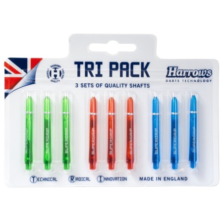 HARROWS zestaw shaftów TRI PACK Supergrip COLOUR