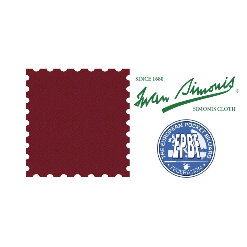 Sukno bilardowe SIMONIS 860 198cm Burgundy