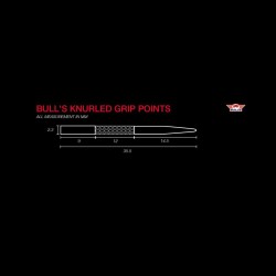 Groty stalowe Bull's Knurled Grip Points Black