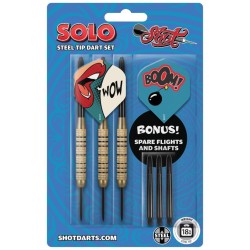 Rzutki lotki dart Shot Solo Steeltip Darts Set 18g