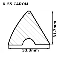 Bandy bilardowe Speedball Ultra Karambol 300cm K55