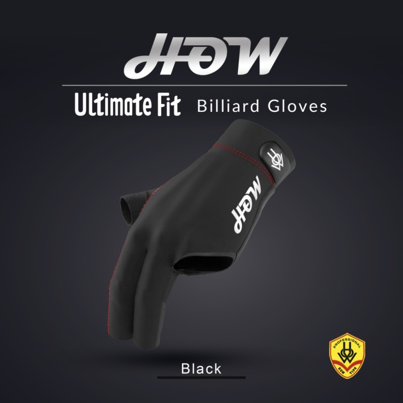 Rękawiczka bilardowa HOW UltimateFit Black L/XL