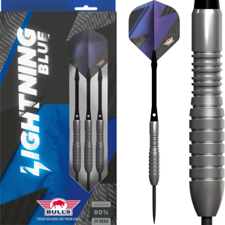 Rzutki lotki dart Bull's Lightning Blue 80% steel