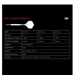 Rzutki lotki dart Bull's Bull's V8 90% A Steeltip