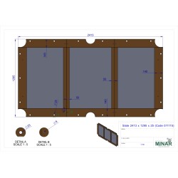 Płyta łupek brazylijski pool bilard 8ft 3-cz 25mm