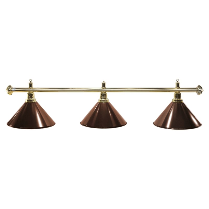 Lampa bilardowa ELEGANCE złota 3-klosze chocolate Lampa bilardowa ELEGANCE złota 3-klosze chocolate