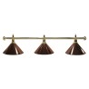 Lampa bilardowa ELEGANCE złota 3-klosze chocolate