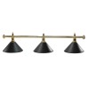 Lampa bilardowa ELEGANCE złota 3-klosze czarne