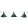 Lampa bilardowa ELEGANCE srebrna 3-klosze zielone