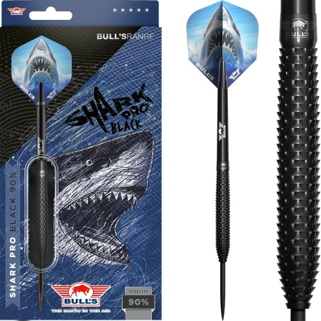 Rzutki lotki dart Bull's Shark Black 90% Steeltip