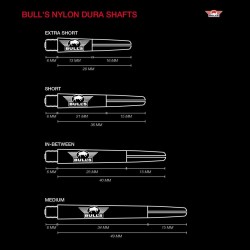 Zestaw shaftów Bull's Dura Shaft Testkit Black
