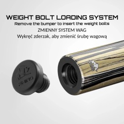 Kij bilardowy 2-cz. Rhino RETRÔ - Moon Ebony