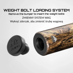 Kij bilardowy 2-cz. Rhino RETRÔ - Bocote