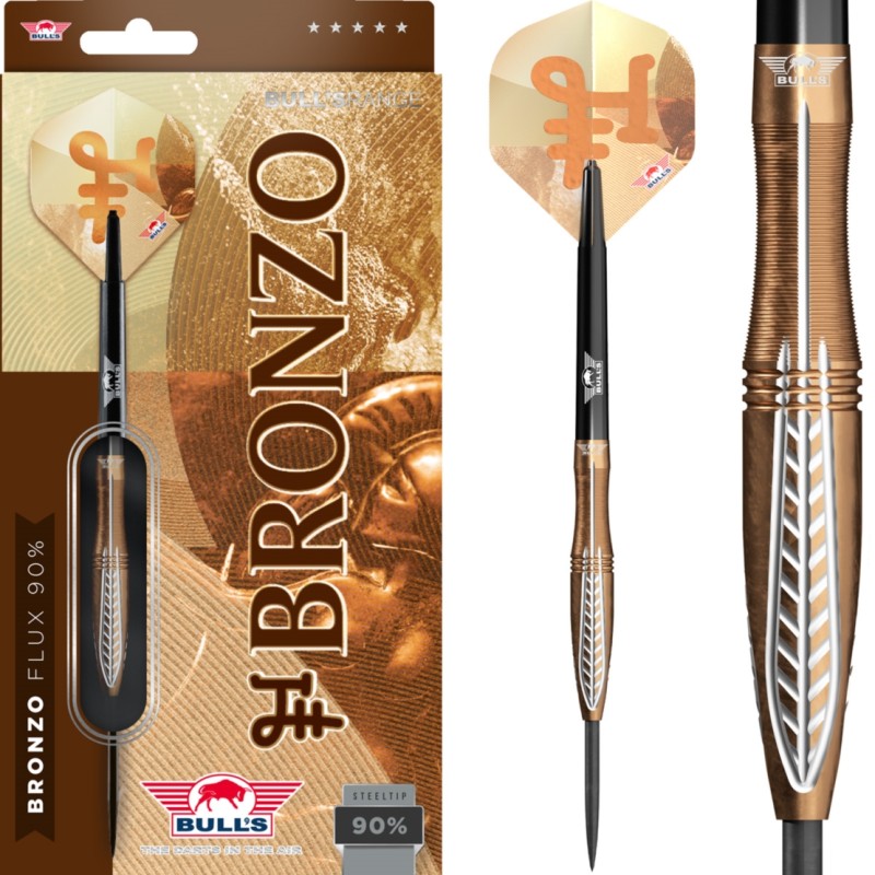Rzutki lotki dart Bull's Bronzo Flux 90% Steeltip