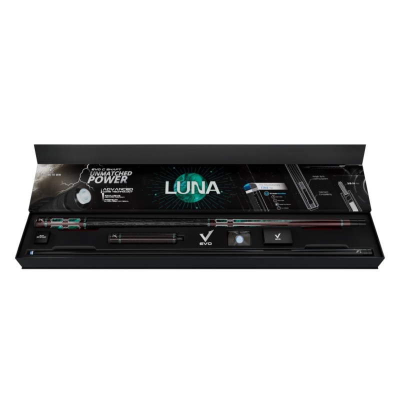 Kij bilardowy 2-cz. EVO Luna Malachite Eclipse MAX