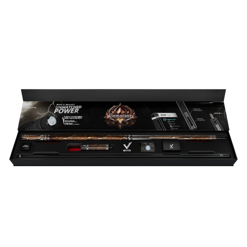 Kij bilardowy 2-cz. EVO Gemstone Earthfire MAX