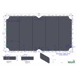 Płyta łupek brazylijski snooker 10ft 5cz 38mm